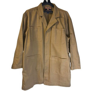 Duluth Men's 100% Cotton Canvas Utility Jacket Sz L Brown Workwear Large Pockets